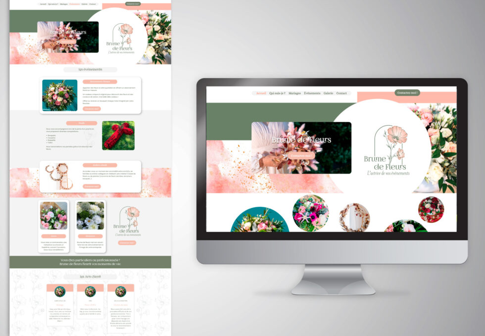 création site vitrine fleuriste