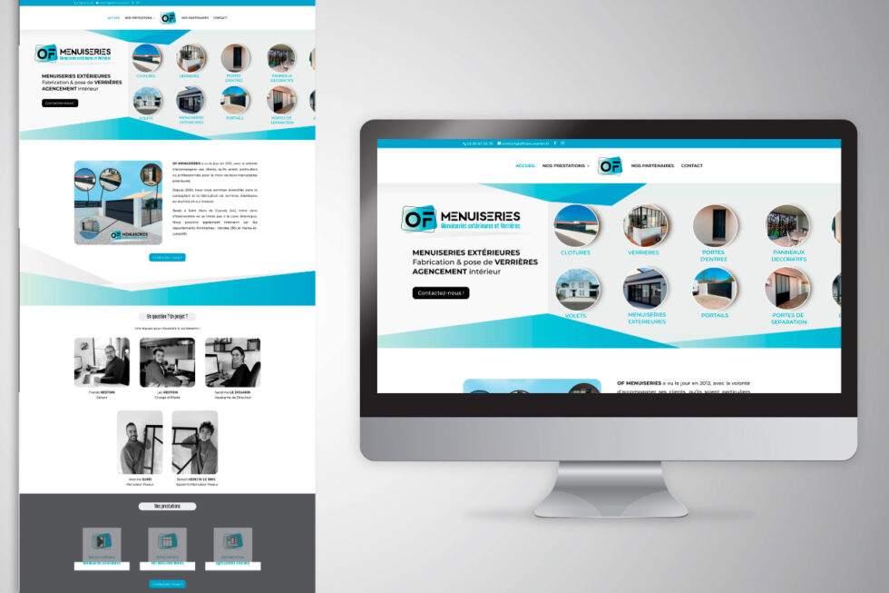 creation site vitrine of menuiseries